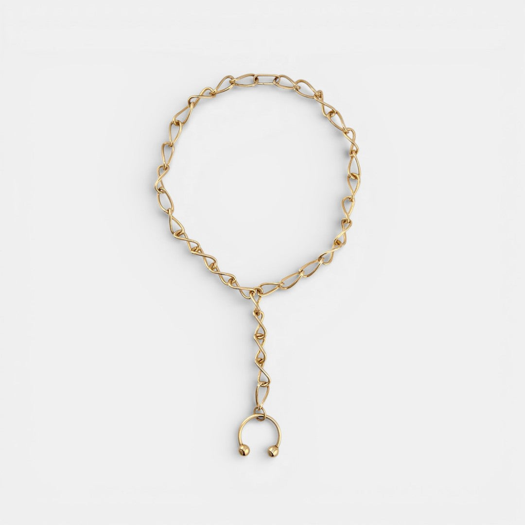Infinity Drop Pierced Necklace