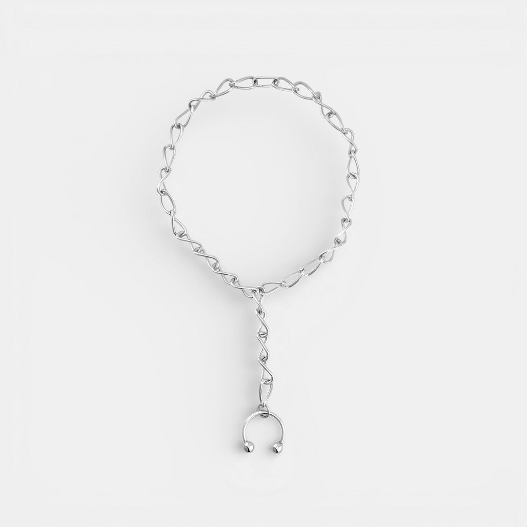 Infinity Drop Pierced Necklace