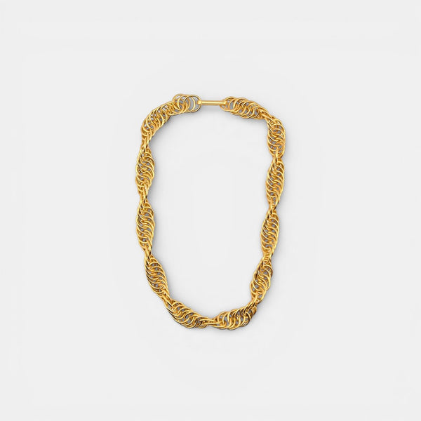 Annabel B Loops Necklace - gold vermeil, handmade in London