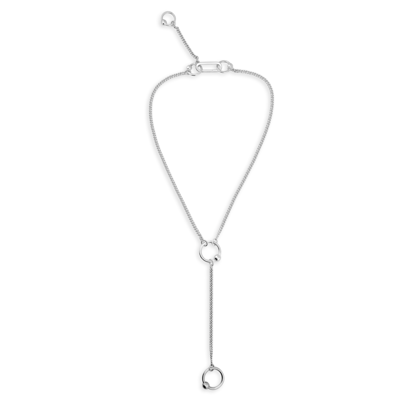 Piercing Drop Necklace in Sterling silver
