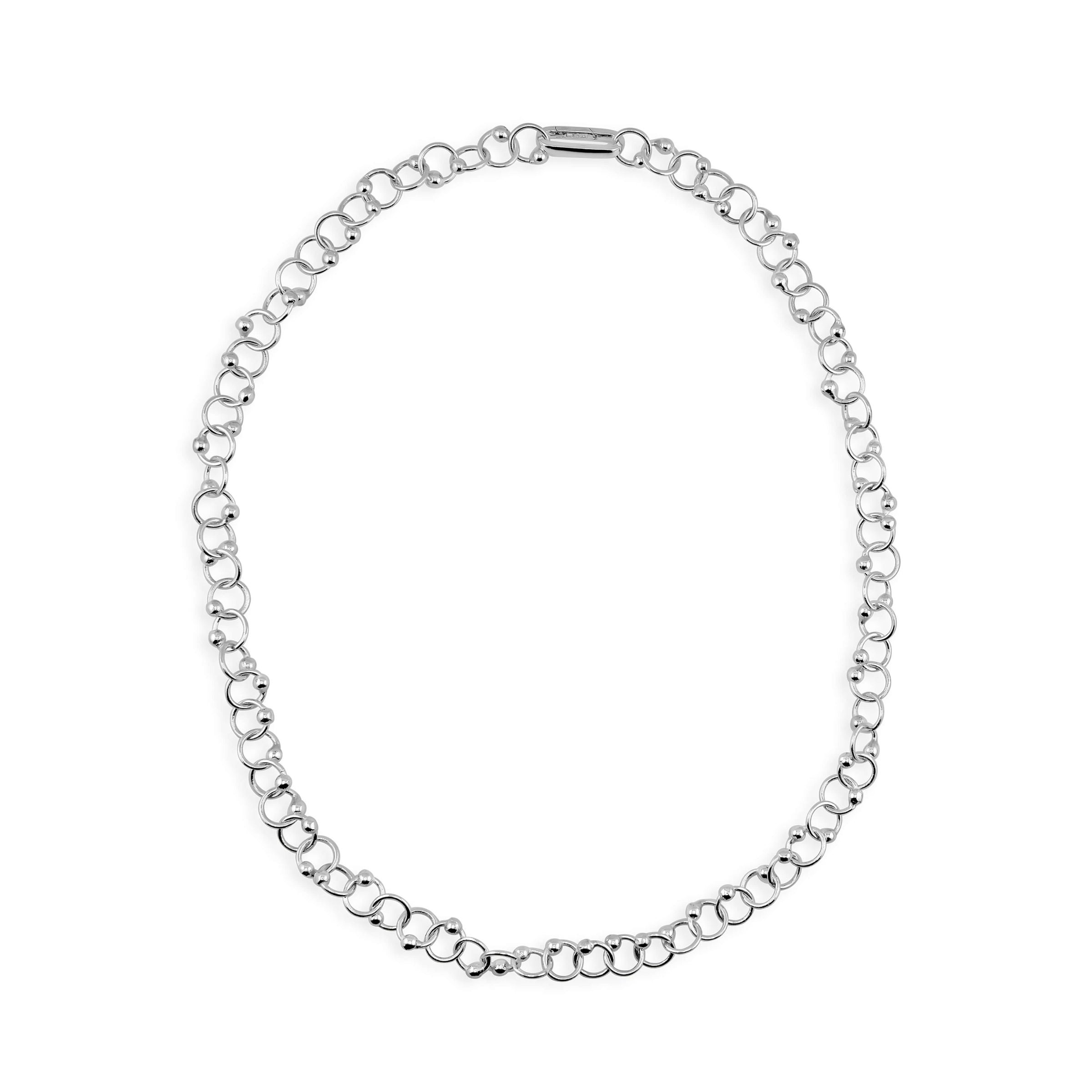 Piercing necklace in sterling silver