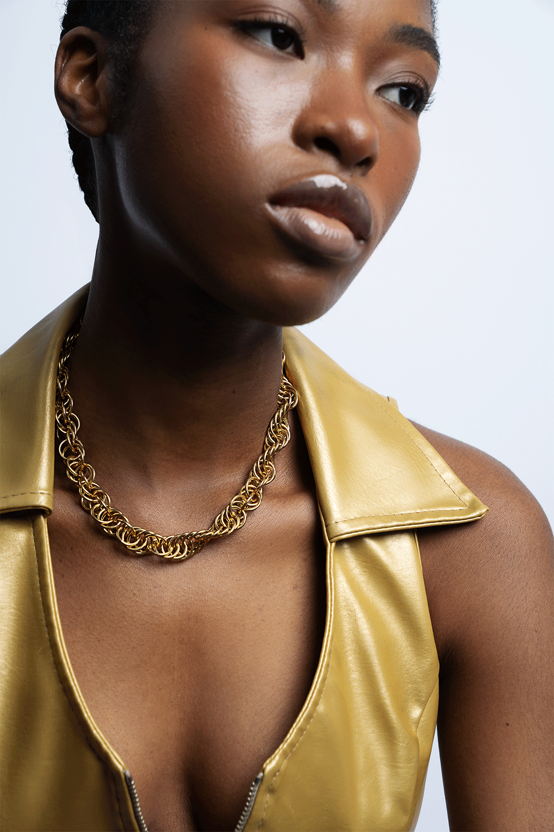 Loops Necklace in gold vermeil