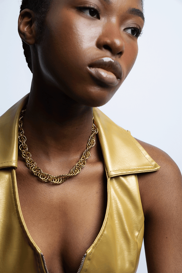 Loops Necklace in gold vermeil